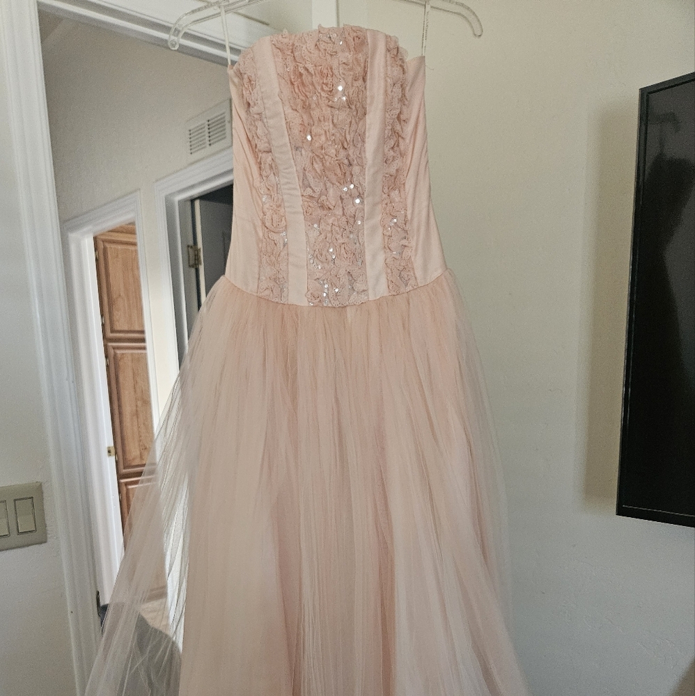 Jessica McClintock Pink Corset Dress